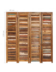 Paravento in Legno Massello di Recupero 170 cm
