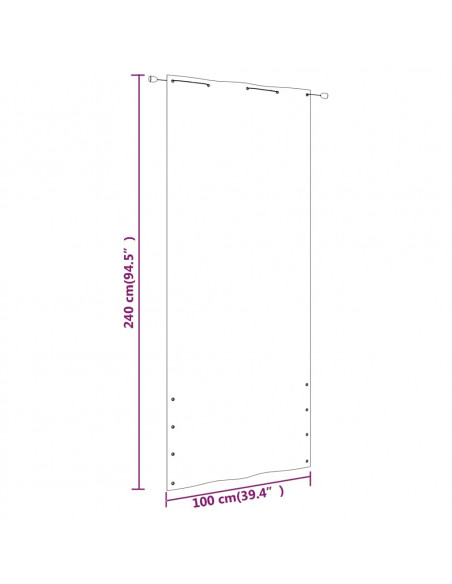 Paravento per Balcone Blu 100x240 cm in Tessuto Oxford