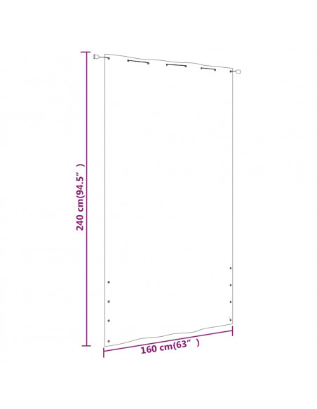 Paravento per Balcone Blu 160x240 cm in Tessuto Oxford