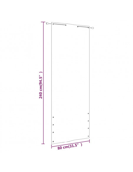 Paravento per Balcone Blu 80x240 cm in Tessuto Oxford