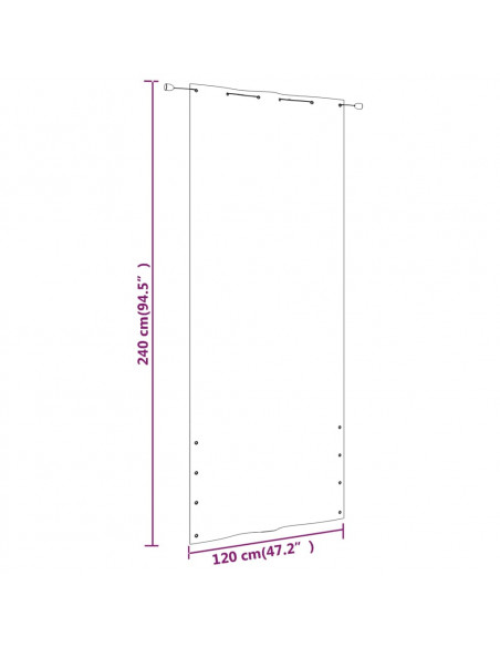 Paravento per Balcone Blu e Bianco 120x240 cm in Tessuto Oxford