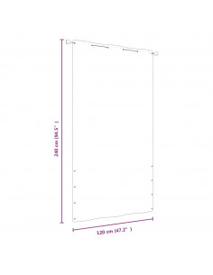 Paravento per Balcone Rosso 120x240 cm in Tessuto Oxford