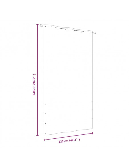 Paravento per Balcone Rosso 120x240 cm in Tessuto Oxford