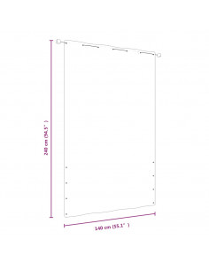 Paravento per Balcone Rosso 140x240 cm in Tessuto Oxford