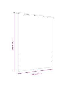 Paravento per Balcone Rosso 160x240 cm in Tessuto Oxford
