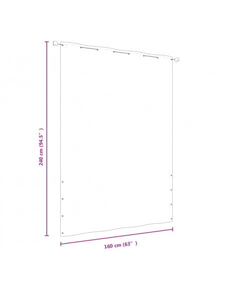 Paravento per Balcone Rosso 160x240 cm in Tessuto Oxford