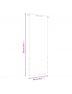 Paravento per Balcone Rosso 80x240 cm in Tessuto Oxford