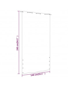 Paravento per Balcone Verde Scuro 140x240 cm in Tessuto Oxford