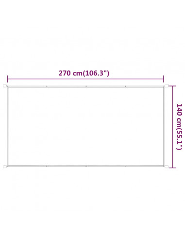 Paravento Verticale Antracite 140x270 cm in Tessuto Oxford