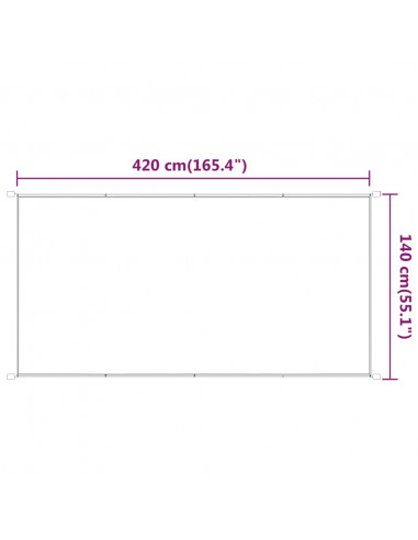 Paravento Verticale Antracite 140x420 cm in Tessuto Oxford