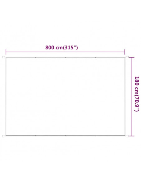Paravento Verticale Antracite 180x800 cm Tessuto Oxford