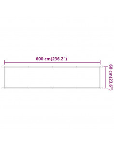 Paravento Verticale Antracite 60x600 cm in Tessuto Oxford