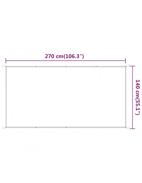 Paravento Verticale Beige 140x270 cm in Tessuto Oxford