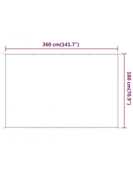 Paravento Verticale Beige 180x360 cm in Tessuto Oxford