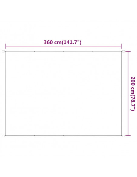 Paravento Verticale Beige 200x360 cm in Tessuto Oxford