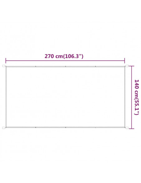 Paravento Verticale Bianco 140x270 cm Tessuto Oxford