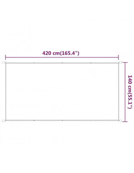 Paravento Verticale Bianco 140x420 cm Tessuto Oxford