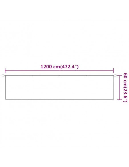 Paravento Verticale Bianco 60x1200 cm Tessuto Oxford