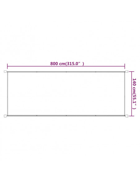 Paravento Verticale Blu 140x800 cm in Tessuto Oxford