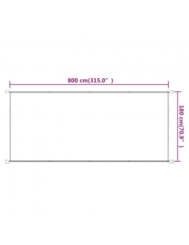 Paravento Verticale Blu 180x800 cm in Tessuto Oxford