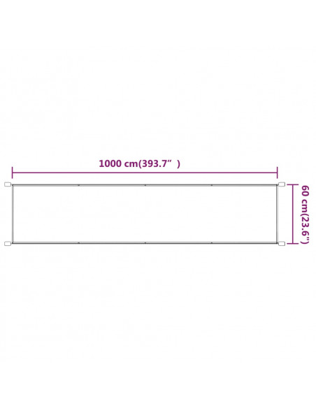 Paravento Verticale Blu 60x1000 cm in Tessuto Oxford