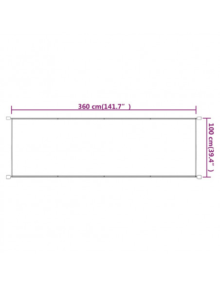 Paravento Verticale Grigio Talpa 100x360 cm in Tessuto Oxford