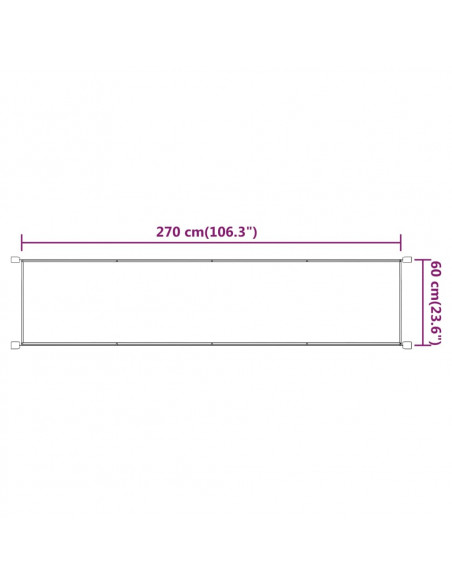 Paravento Verticale Grigio Talpa 60x270 cm in Tessuto Oxford