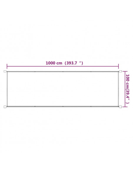Paravento Verticale Tortora 100x1000 cm in Tessuto Oxford