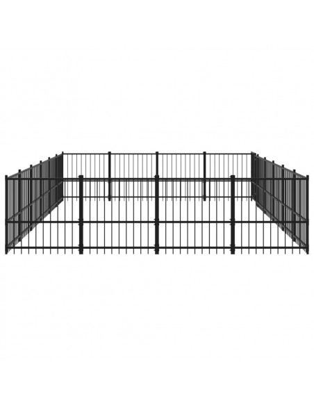 Gabbia per Cani da Esterno in Acciaio 22,58 m²