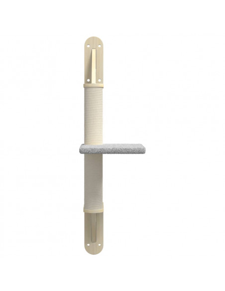 Albero per Gatti con Tiragraffi a Parete Grigio Chiaro 85,5 cm