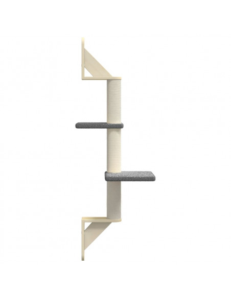 Albero per Gatti con Tiragraffi a Parete Grigio Scuro 108 cm
