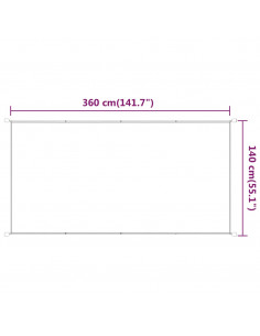 Paravento Verticale Verde Chiaro 140x360 cm in Tessuto Oxford