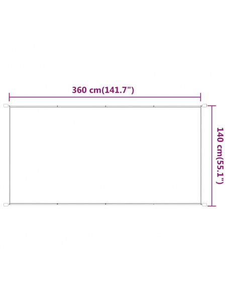 Paravento Verticale Verde Chiaro 140x360 cm in Tessuto Oxford