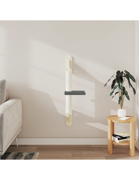 Albero per Gatti con Tiragraffi a Parete Grigio Scuro 85,5 cm