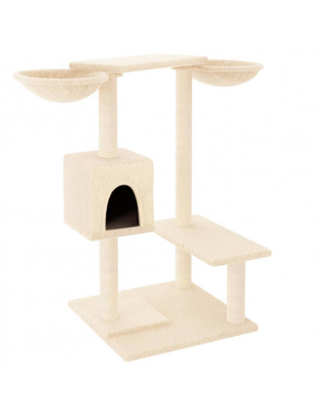 Albero per Gatti con Tiragraffi Crema 82 cm