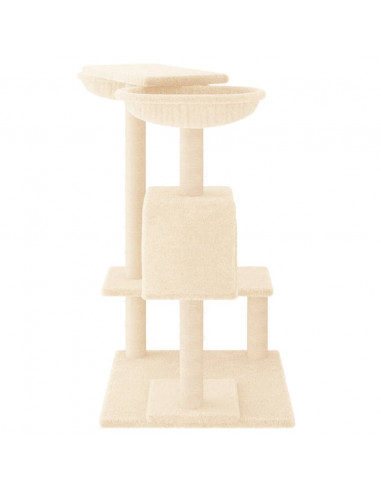 Albero per Gatti con Tiragraffi Crema 82 cm