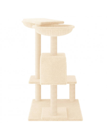 Albero per Gatti con Tiragraffi Crema 82 cm