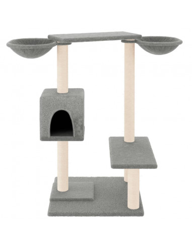 Albero per Gatti con Tiragraffi Grigio Chiaro 82 cm