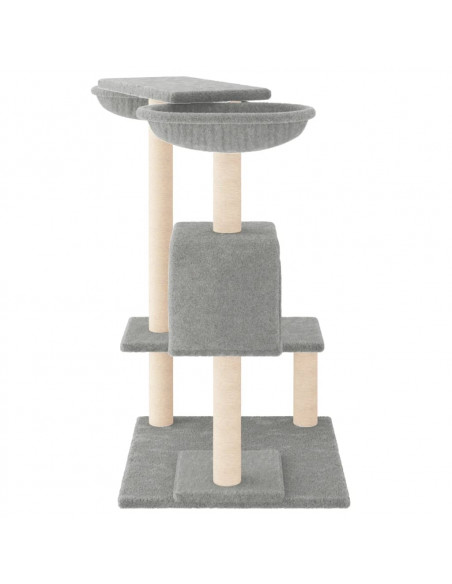 Albero per Gatti con Tiragraffi Grigio Chiaro 82 cm