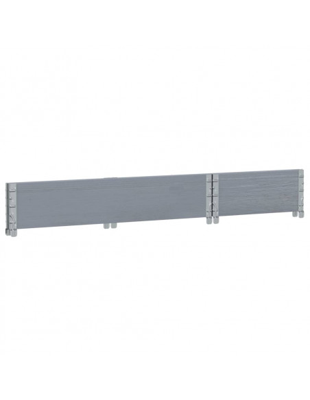 Paretale per Pallet Grigio 100x50 cm in Legno Massello di Pino