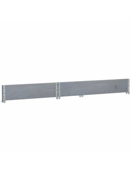 Paretale per Pallet Grigio 120x80 cm in Legno Massello di Pino