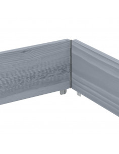 Paretale per Pallet Grigio 150x100 cm in Legno Massello di Pino