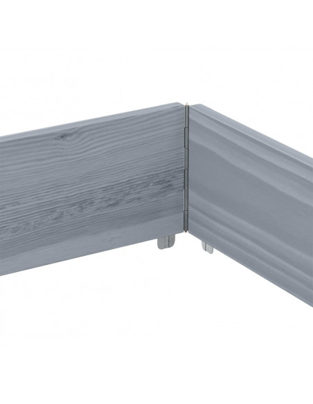 Paretale per Pallet Grigio 150x100 cm in Legno Massello di Pino