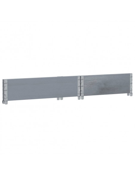Paretale per Pallet Grigio 80x60 cm in Legno Massello di Pino