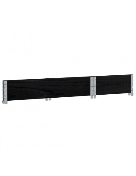 Paretale per Pallet Nero 100x50 cm in Legno Massello di Pino