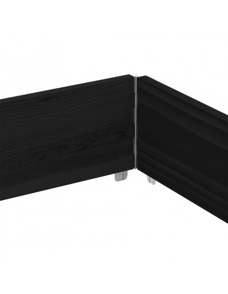Paretale per Pallet Nero 150x100 cm in Legno Massello di Pino