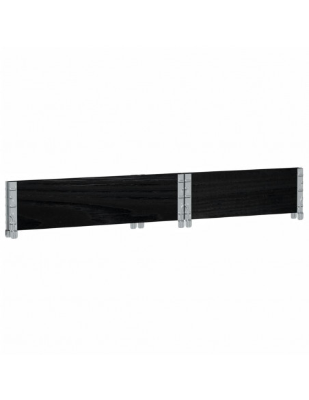 Paretale per Pallet Nero 80x60 cm in Legno Massello di Pino
