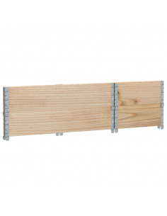 Paretali per Pallet 2 pz 100x50 cm in Legno Massello di Pino