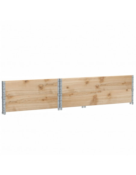 Paretali per Pallet 2 pz 120x80 cm in Legno Massello di Pino