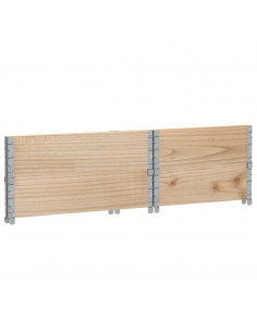 Paretali per Pallet 2 pz 80x60 cm in Legno Massello di Pino